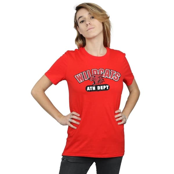 Disney Dam/dam High School Musical The Musical Wildcats Athletic Boyfriend T-shirt i bomull
