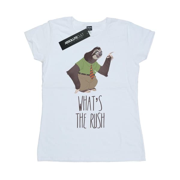 Disney Womens/Ladies Zootropolis What´s The Rush Cotton T-Shirt