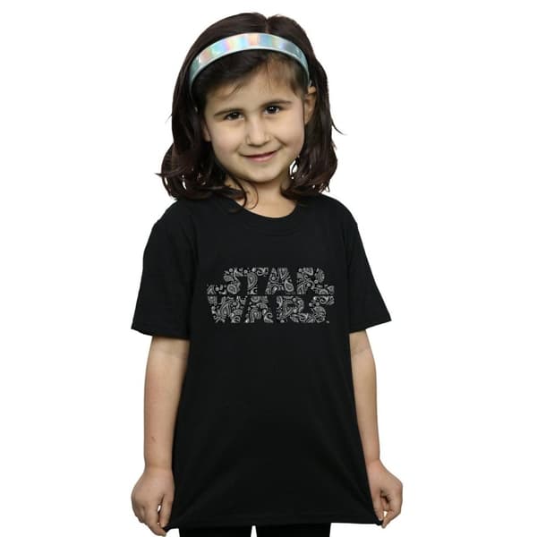 Star Wars Girls Paisley Logo Cotton T-Shirt