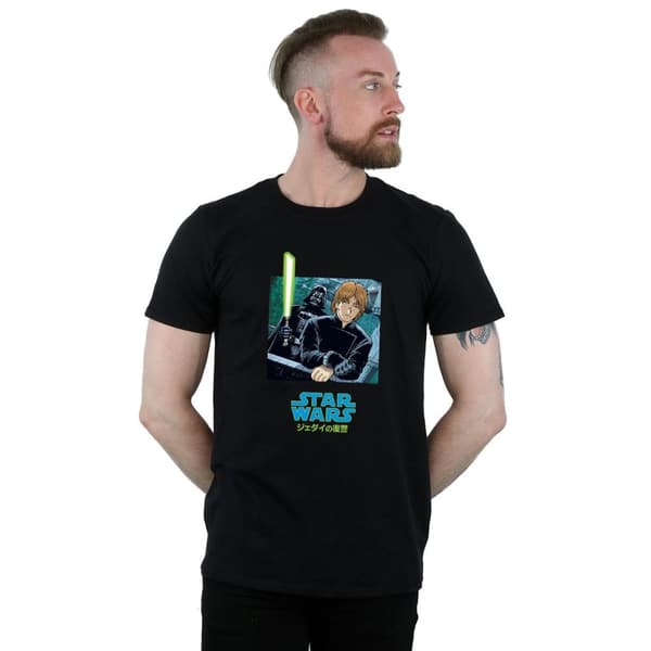 Star Wars Mens Vader And Luke Anime T-Shirt