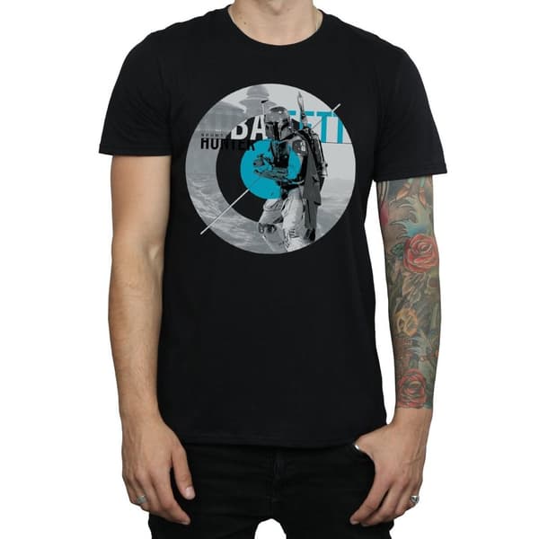 Star Wars Mens Boba Fett Bounty Hunter Circle T-Shirt