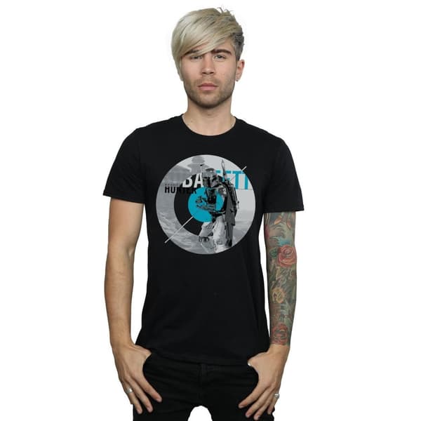 Star Wars Mens Boba Fett Bounty Hunter Circle T-Shirt