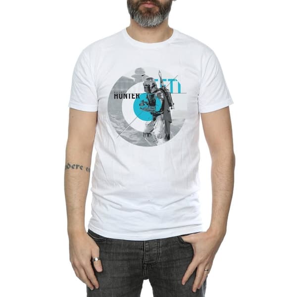 Star Wars Mens Boba Fett Bounty Hunter Circle T-Shirt