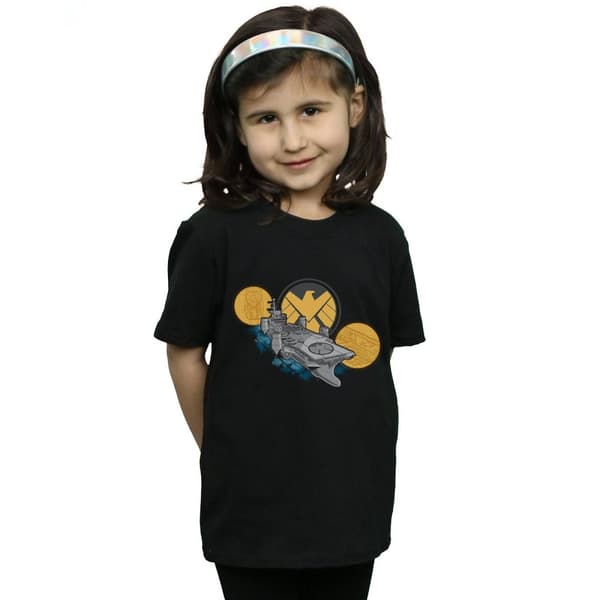 Marvel S.H.I.E.L.D. Hellicarrier bomulls-T-shirt för flickor