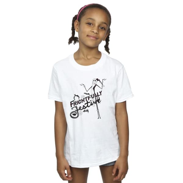 Disney Girls The Nightmare Before Christmas Frightfully Festive Cotton T-Shirt