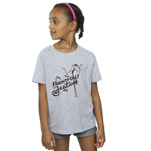 Disney Girls The Nightmare Before Christmas Frightfully Festive Cotton T-Shirt