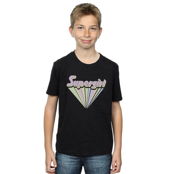 DC Comics Pojkar - Supergirl - T-shirt med pastellfärgad logotyp