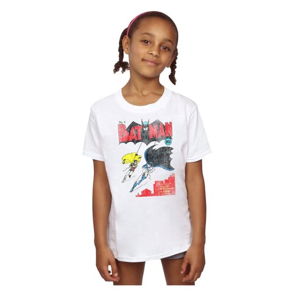 DC Comics T-shirt i bomull med omslag från Batman nummer 1 för flickor