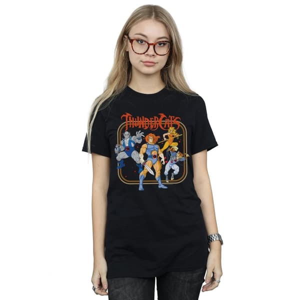 Thundercats Boyfriend-t-shirt i bomull med ram för damer/kvinnor från Group
