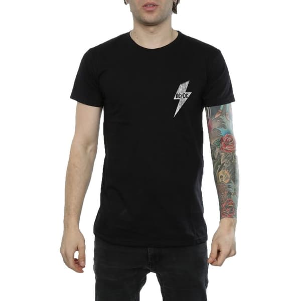 ACDC Mens Lightning Bolt Pocket T-Shirt