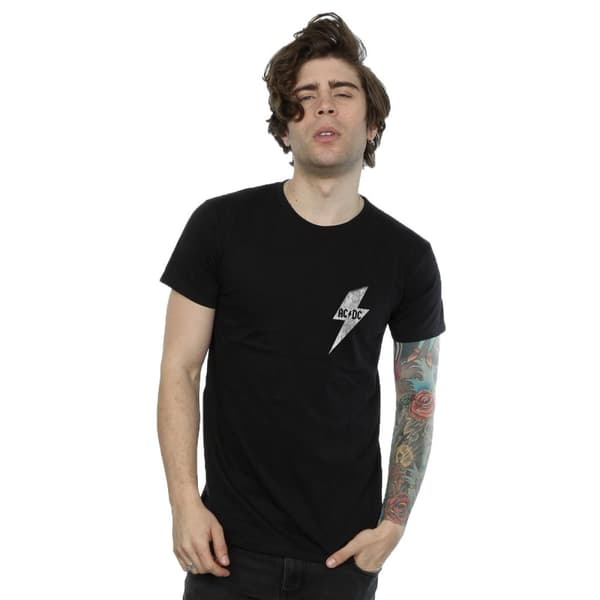 ACDC Mens Lightning Bolt Pocket T-Shirt