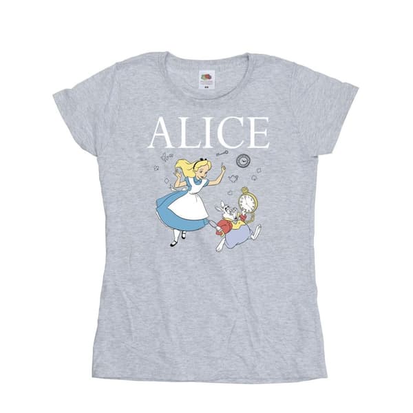 Disney Dam/Tjej - Alice i underlandet - Följ kaninen - Bomulls-T-shirt
