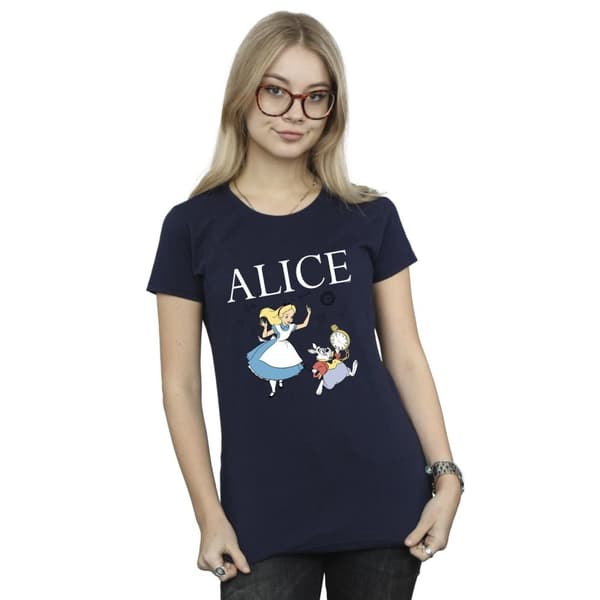Disney Dam/Tjej - Alice i underlandet - Följ kaninen - Bomulls-T-shirt