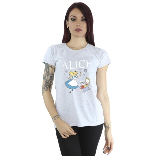 Disney Dam/Tjej - Alice i underlandet - Följ kaninen - Bomulls-T-shirt