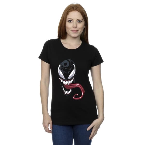Marvel Dam/dam Venom Face T-shirt i bomull