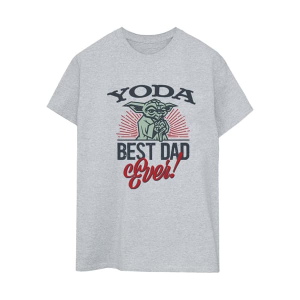 Star Wars Womens/Ladies Mandalorian Yoda Dad Cotton Boyfriend T-Shirt