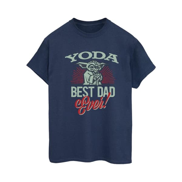 Star Wars Womens/Ladies Mandalorian Yoda Dad Cotton Boyfriend T-Shirt