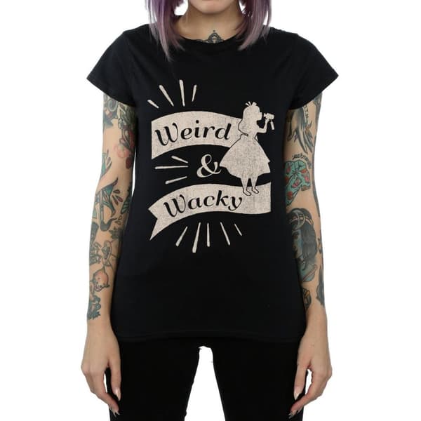 Disney Womens/Ladies Alice In Wonderland Weird And Wacky Cotton T-Shirt