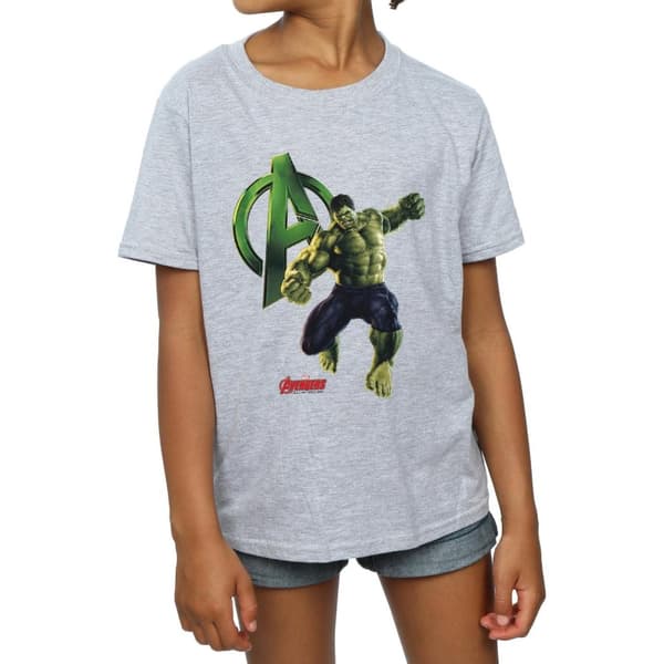 Marvel Girls Hulk Pose Cotton T-Shirt