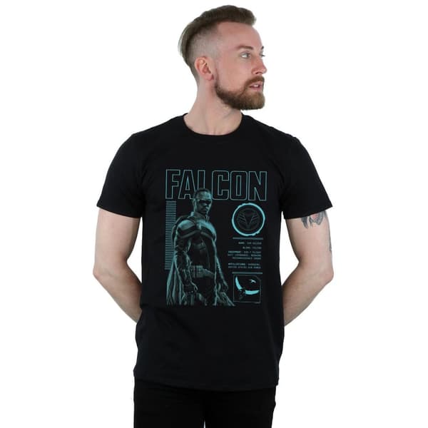 Marvel Mens The Falcon And The Winter Soldier Falcon Bio T-Shirt