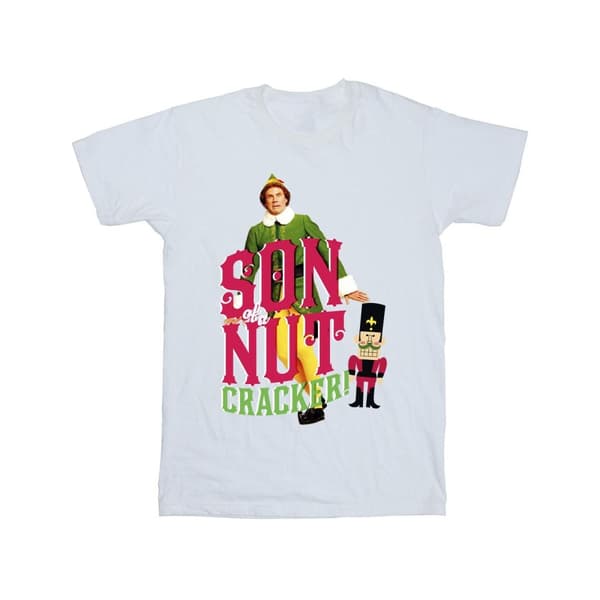 Elf Boys Son Of A Nutcracker T-Shirt White 9-11 Years