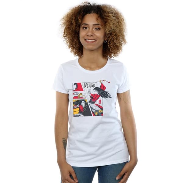 Disney Womens/Ladies Mulan Movie Comic Style Cotton T-Shirt