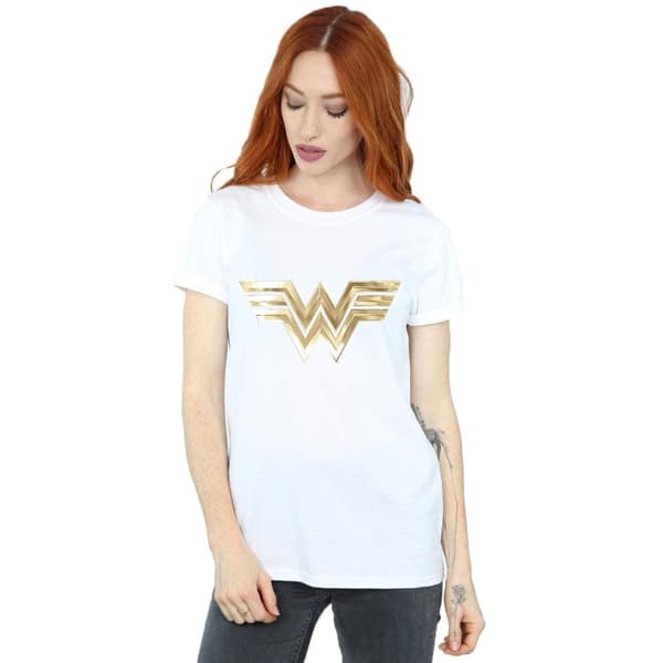 DC Comics Womens/Ladies Wonder Woman 84 Gold Emblem Cotton Boyfriend T-Shirt