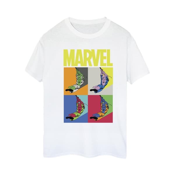 Marvel Womens/Ladies Spider-Man Pop Art Cotton Boyfriend T-Shirt