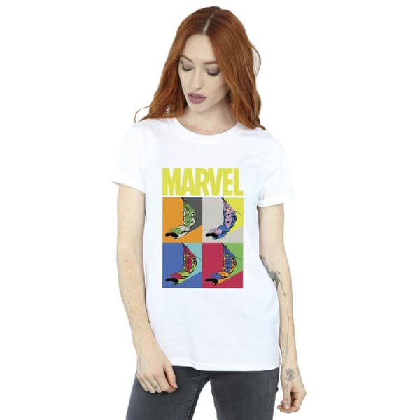 Marvel Womens/Ladies Spider-Man Pop Art Cotton Boyfriend T-Shirt