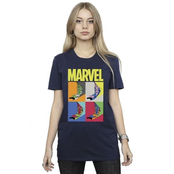 Marvel Womens/Ladies Spider-Man Pop Art Cotton Boyfriend T-Shirt