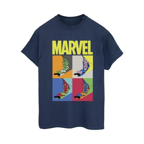 Marvel Womens/Ladies Spider-Man Pop Art Cotton Boyfriend T-Shirt