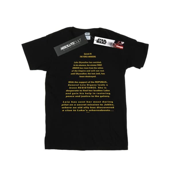 Star Wars Womens/Ladies The Force Awakens Opening Crawl Cotton Boyfriend T-Shirt