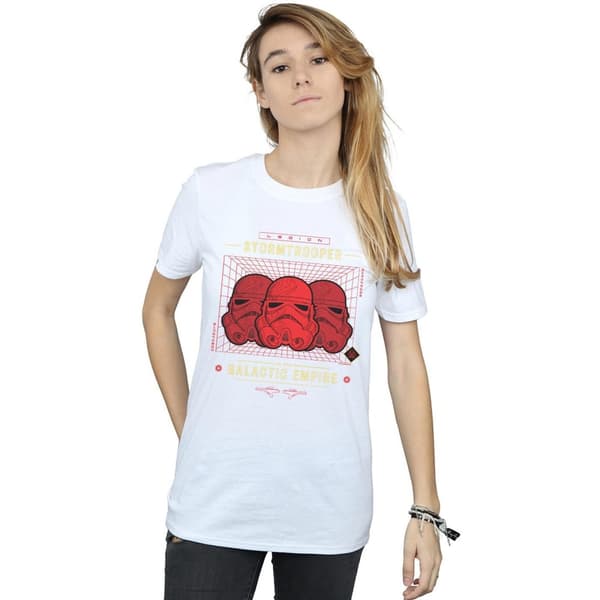 Star Wars Womens/Ladies Stormtrooper Legion Grid Cotton Boyfriend T-Shirt