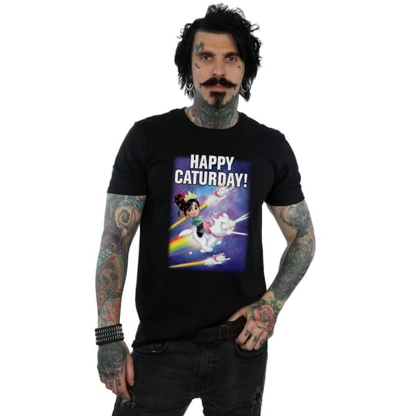 Disney Mens Wreck It Ralph Happy Caturday T-Shirt
