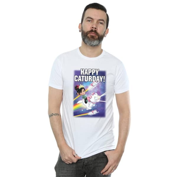 Disney Mens Wreck It Ralph Happy Caturday T-Shirt