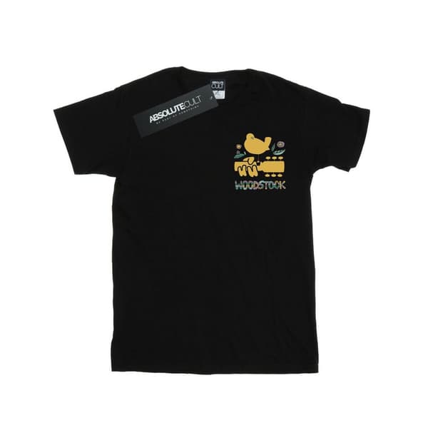 Woodstock T-shirt i bomull med bröstlogotyp för flickor