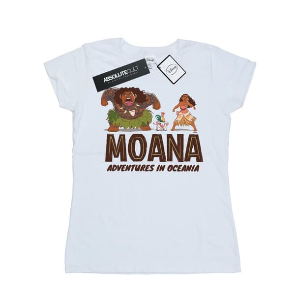 Disney Womens/Ladies Moana Adventures in Oceania Cotton T-Shirt