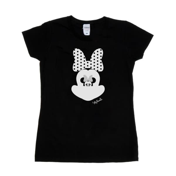 Disney Womens/Ladies Minnie Mouse Mirror Illusion Cotton T-Shirt Black XL