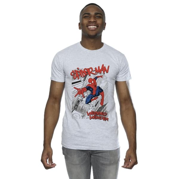 Marvel Mens Spider-Man Sketch City T-Shirt