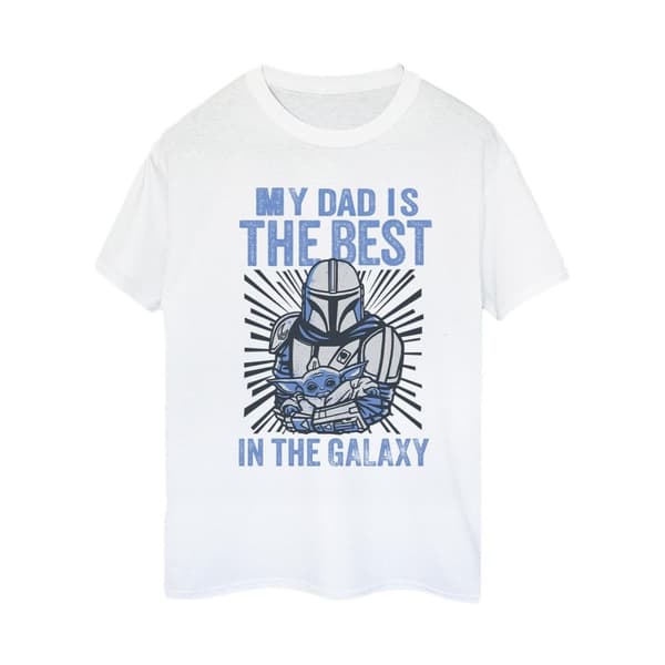Star Wars Dam/dam Mandalorian Best Dad Boyfriend T-shirt i bomull