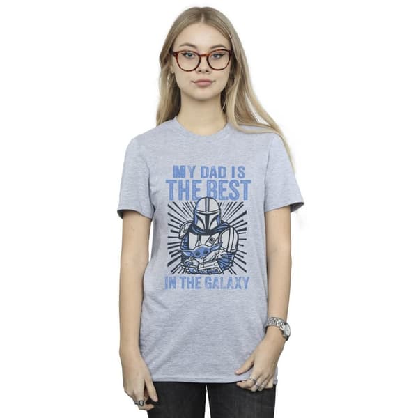 Star Wars Dam/dam Mandalorian Best Dad Boyfriend T-shirt i bomull