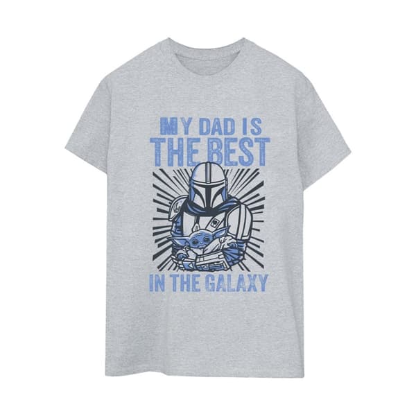 Star Wars Dam/dam Mandalorian Best Dad Boyfriend T-shirt i bomull