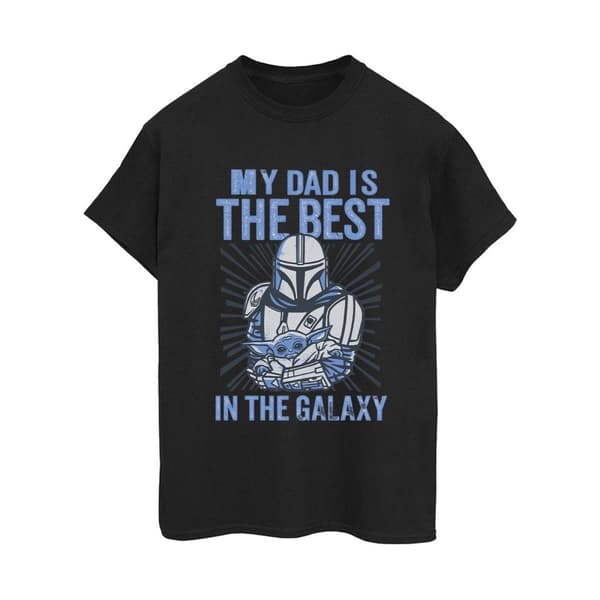 Star Wars Dam/dam Mandalorian Best Dad Boyfriend T-shirt i bomull