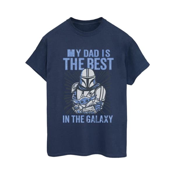 Star Wars Dam/dam Mandalorian Best Dad Boyfriend T-shirt i bomull