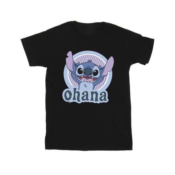 Disney Mens Lilo And Stitch Ohana Circle T-Shirt