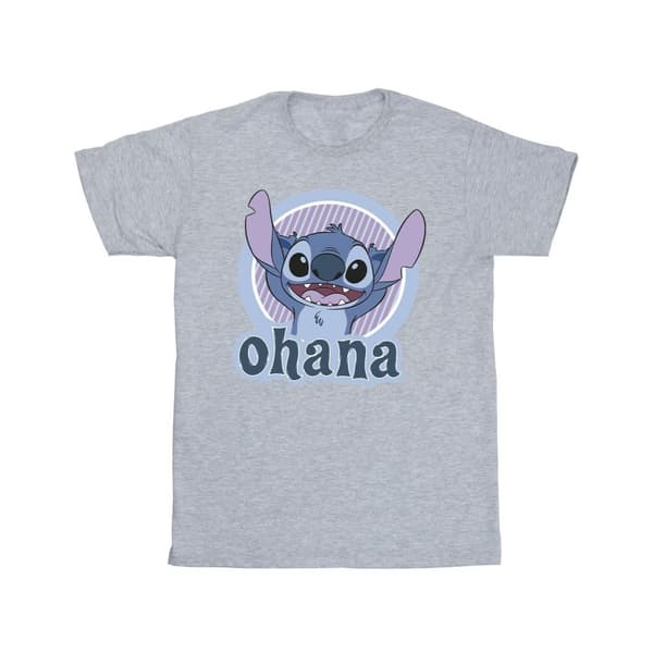 Disney Mens Lilo And Stitch Ohana Circle T-Shirt