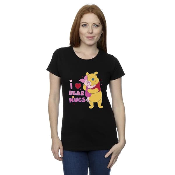 Disney Dam/Tjej Winnie The Pooh Mum Best Hugs Bomulls T-shirt