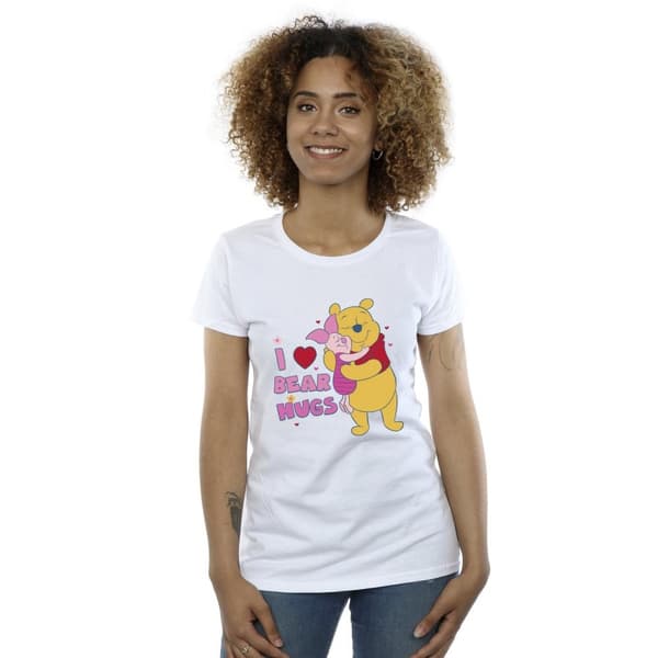 Disney Dam/Tjej Winnie The Pooh Mum Best Hugs Bomulls T-shirt
