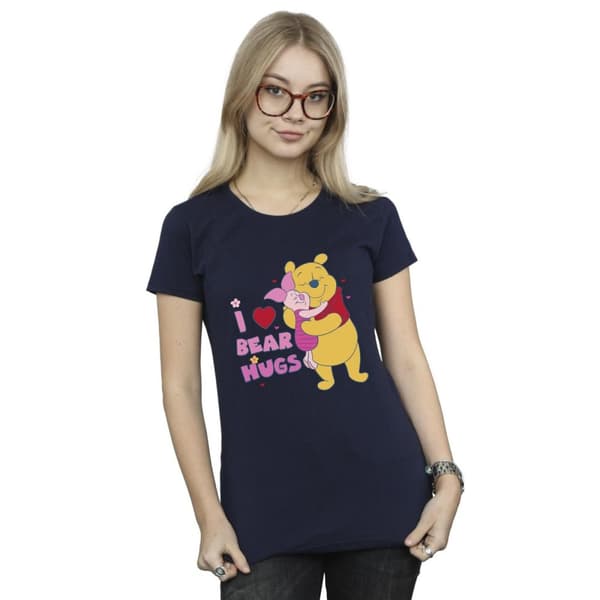Disney Dam/Tjej Winnie The Pooh Mum Best Hugs Bomulls T-shirt