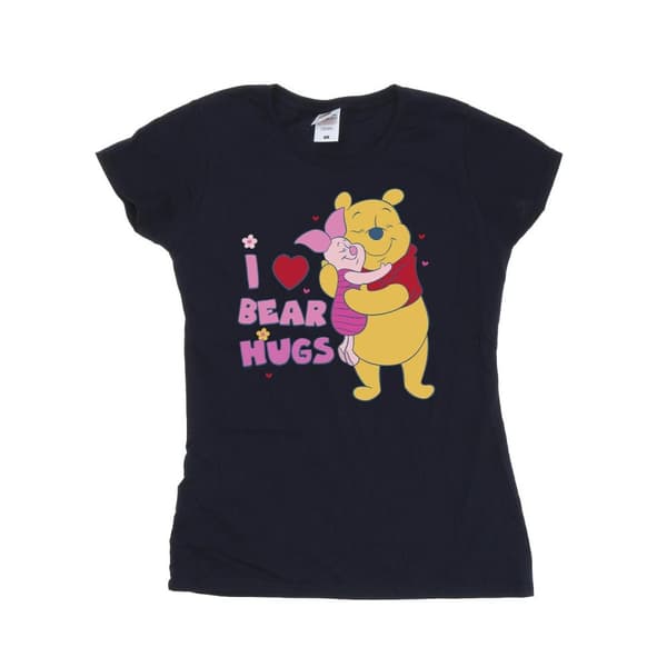 Disney Dam/Tjej Winnie The Pooh Mum Best Hugs Bomulls T-shirt